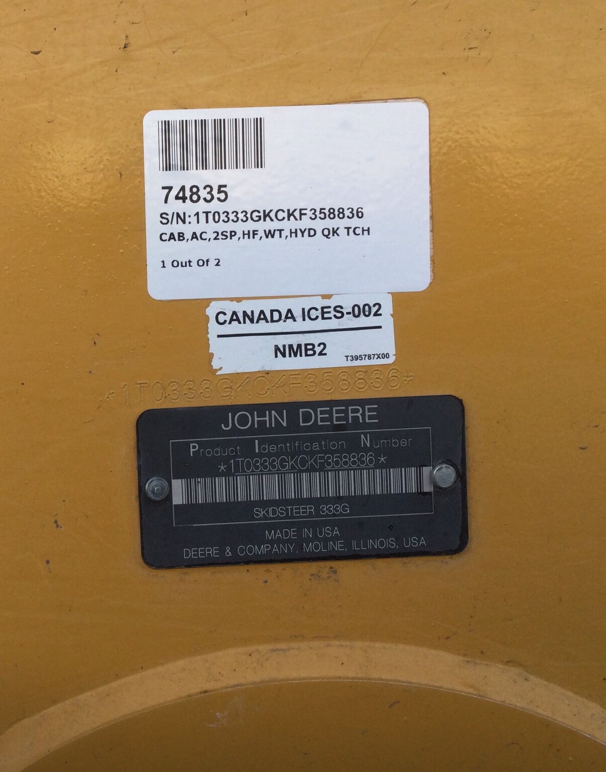 2019 John Deere 333G Image 10