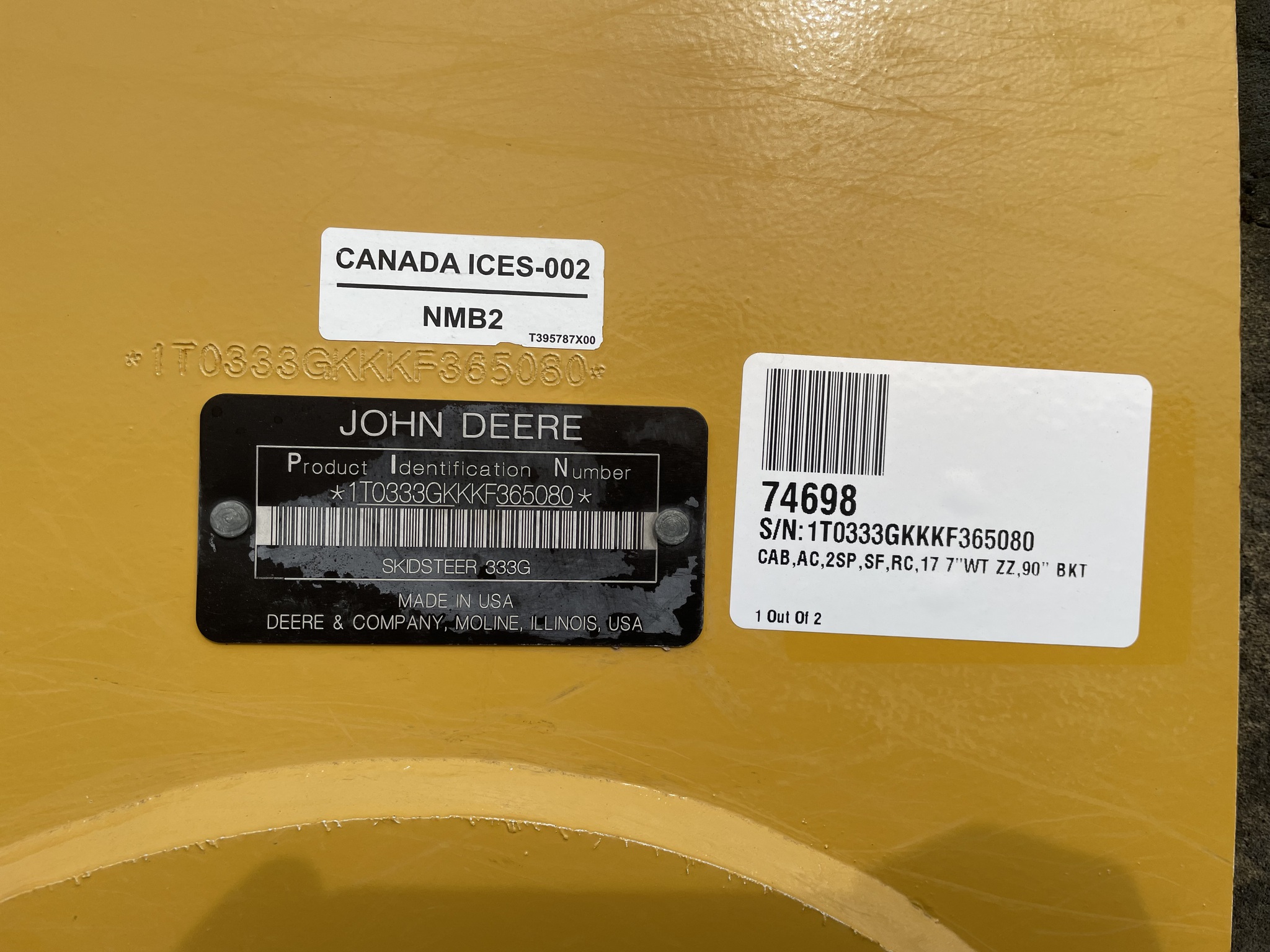 2020 John Deere 333G Image 7