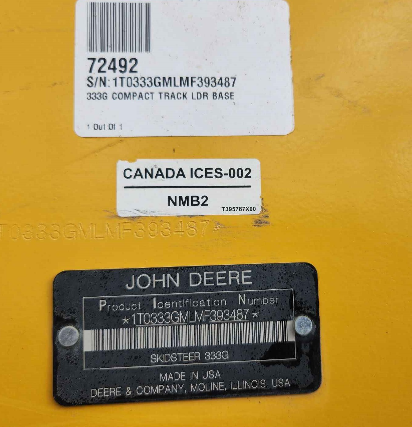 2020 John Deere 333G Image 8