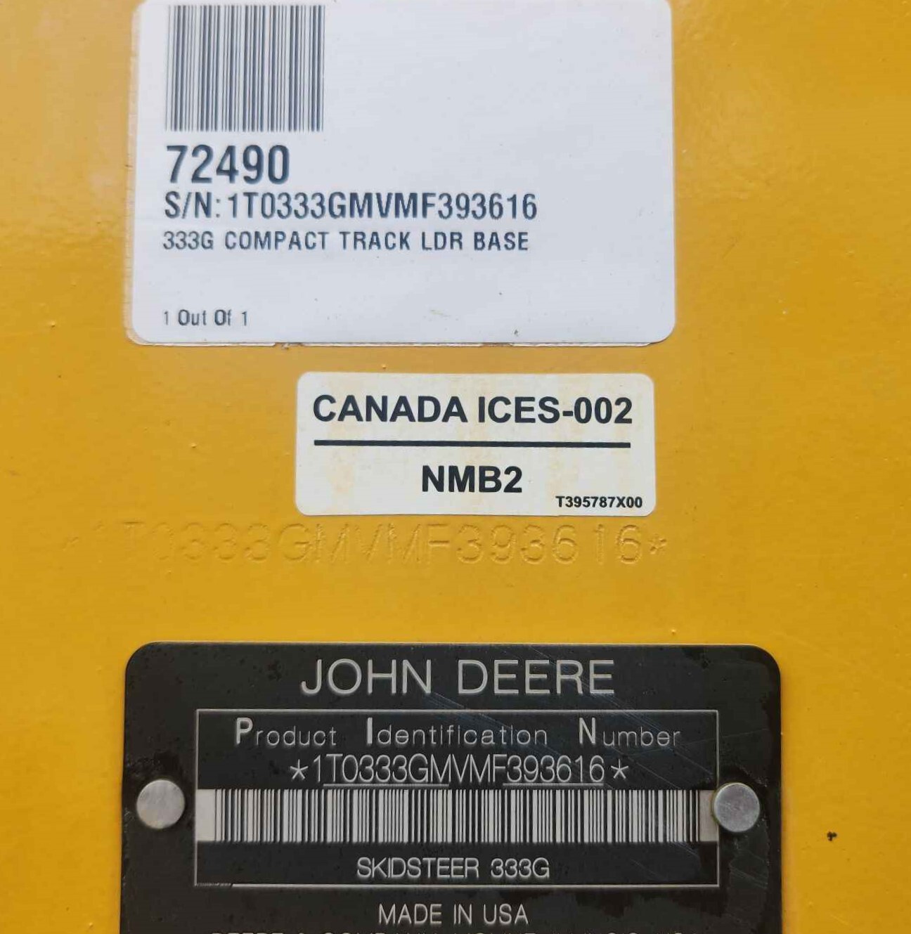 2020 John Deere 333G Image 8