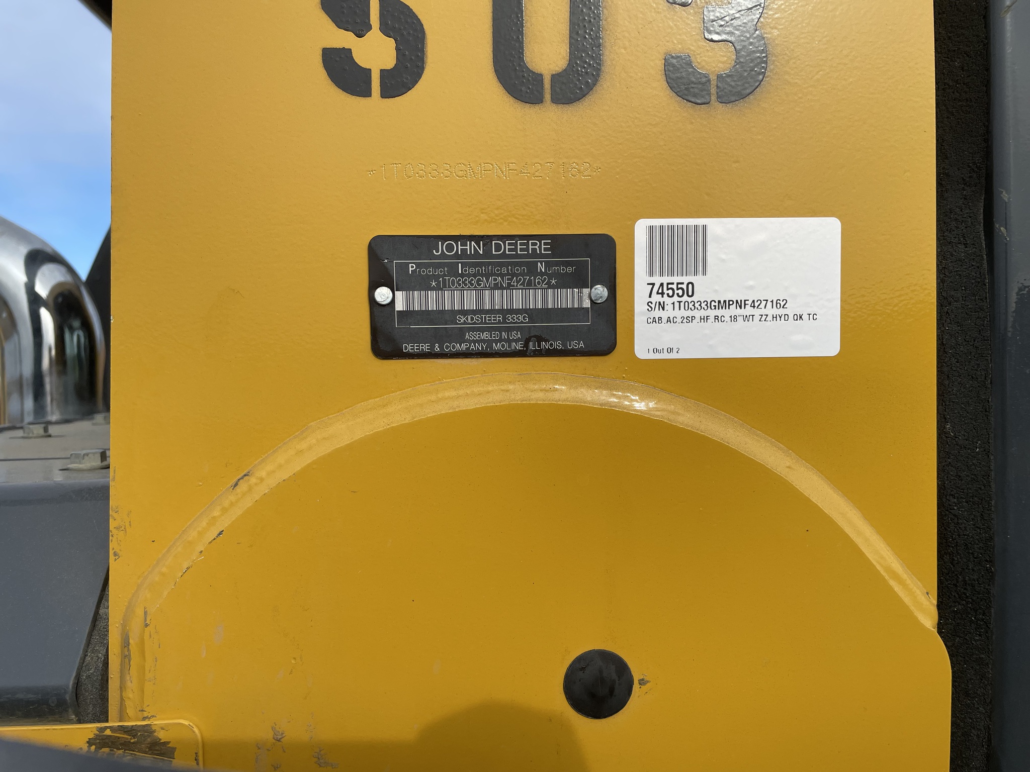 2022 John Deere 333G Image 7
