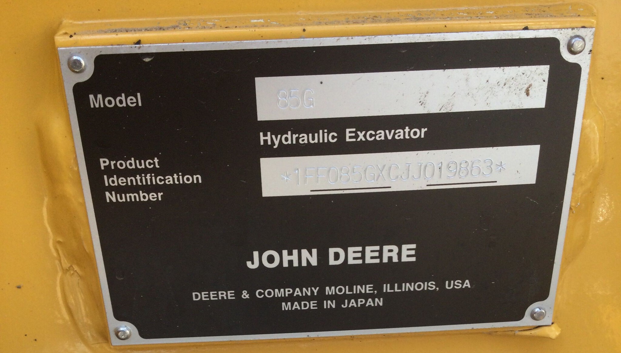 2018 John Deere 85G Image 16