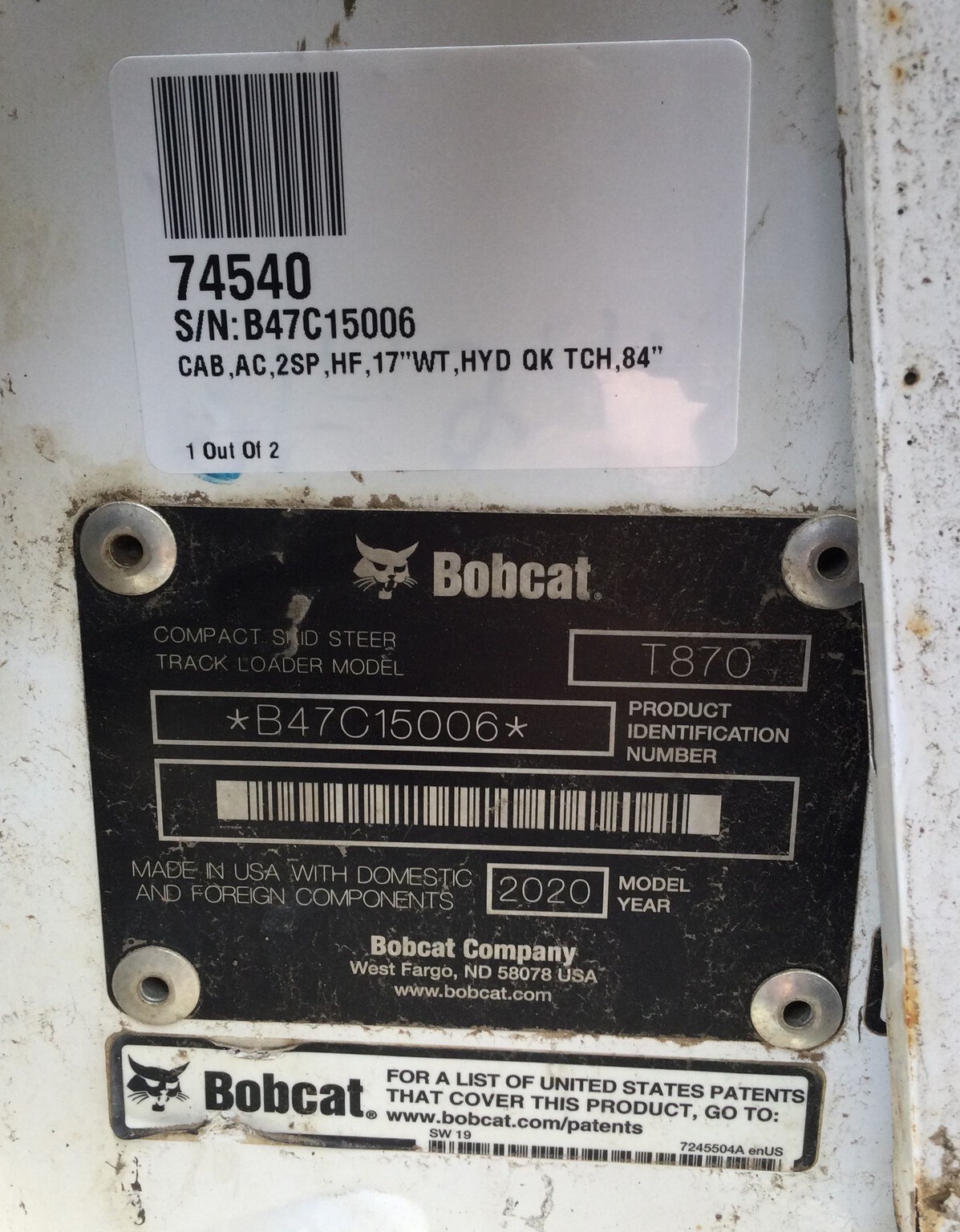 2020 Bobcat T870 Image 13