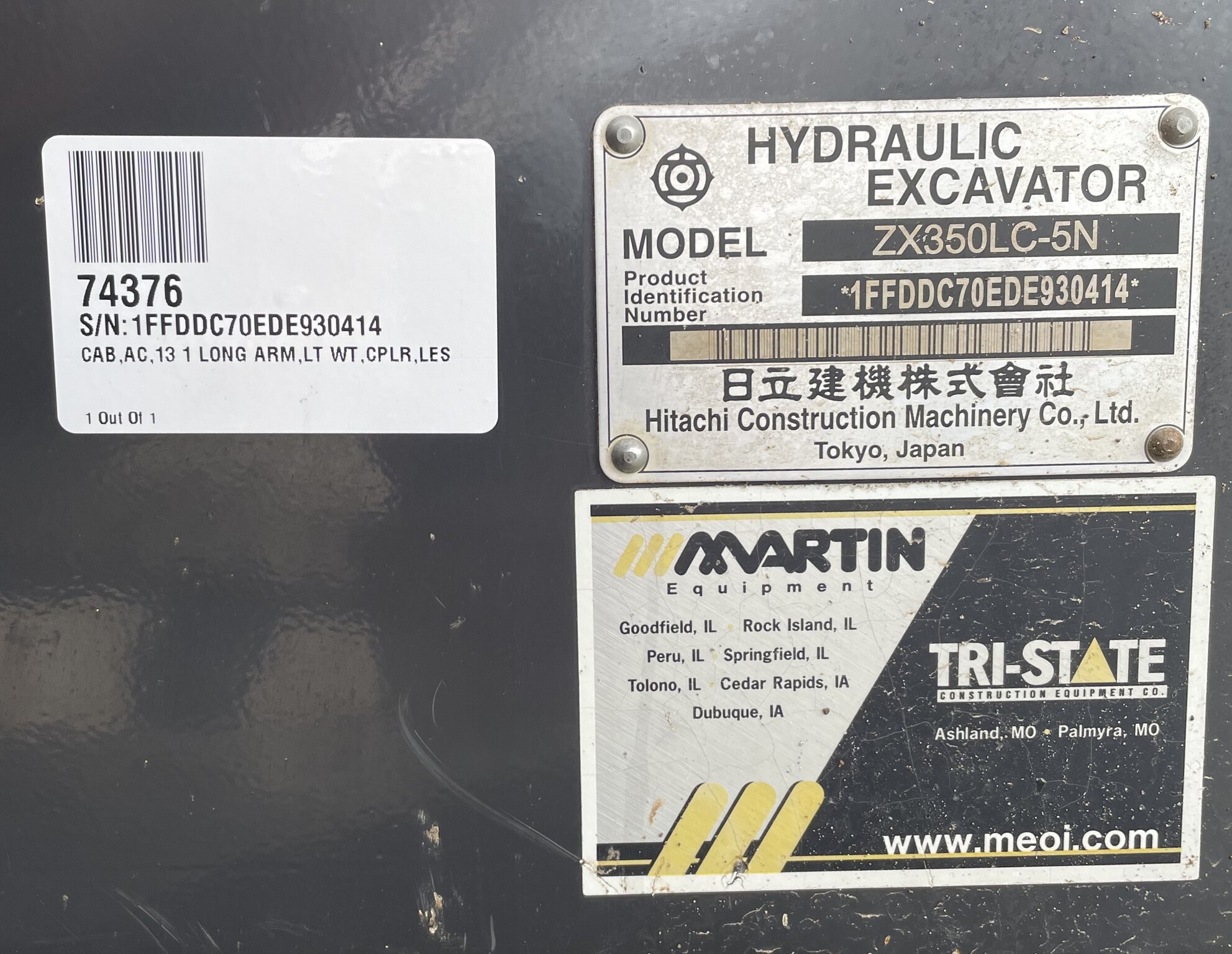 2013 Hitachi ZX350LC-6 Image 9